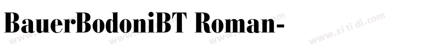 BauerBodoniBT Roman字体转换